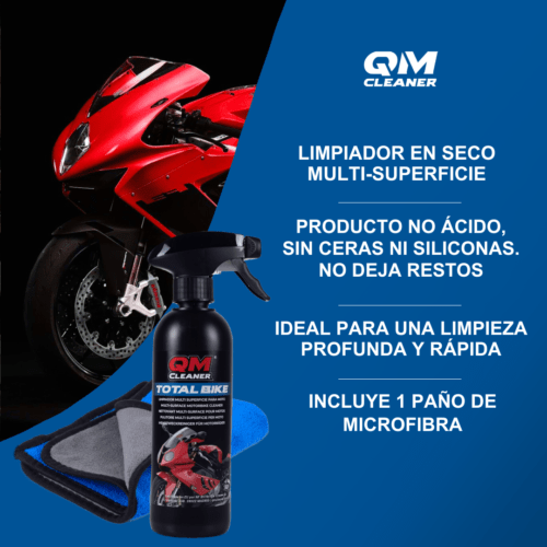 KIT LIMPIADOR MULTISUPERFICIE MOTO QM CLEANER