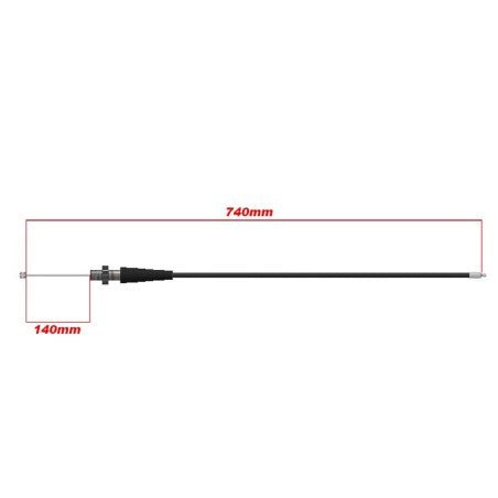 CABLE ACELERADOR 74 cm / Cable libre 14 cm GP10/MOTO 5 (DOMINO) - Veltor Motorcycles