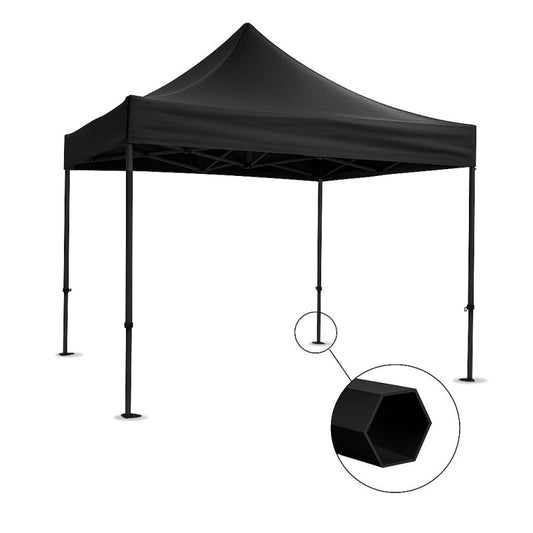 CARPA PLEGABLE 3X3 XFOUR ESTRUCTURA HEXAGONAL + TECHO NEGRO