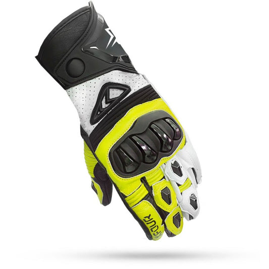 GUANTES ASFALTO ADULTO AMARILLO FLUOR PRO RACER