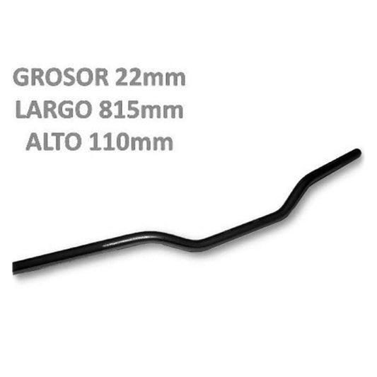 Manillar 22 mm bajo (negro) - Veltor Motorcycles