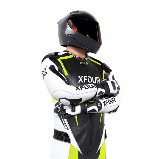 MONO XFOUR ADULTO MODELO AMARILLO FLUOR BLANCO Y NEGRO